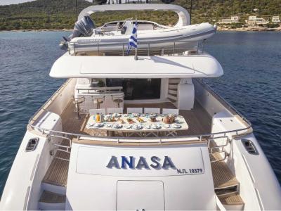 Athens Gold Yachting - Motor Yacht Anasa Rear